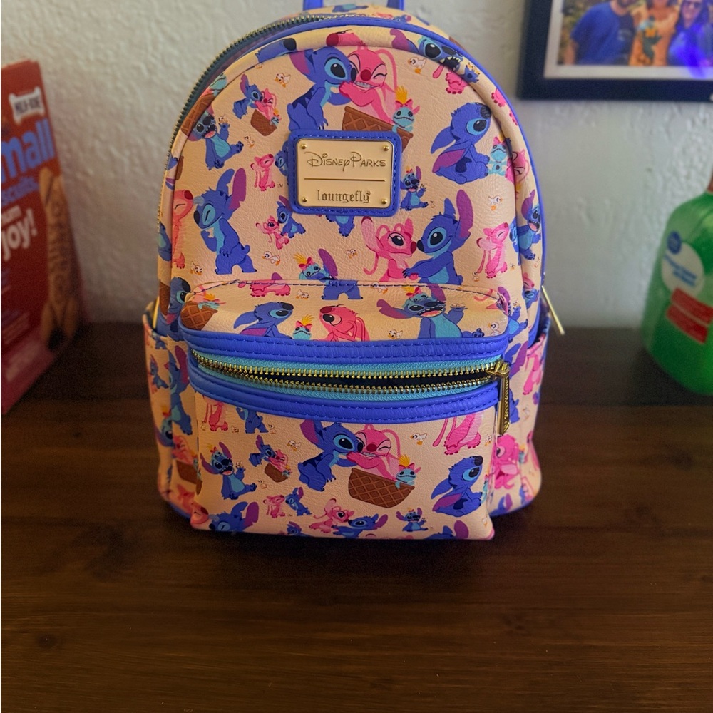 Loungefly Disney Parks Stitch Pink and Blue Backpack